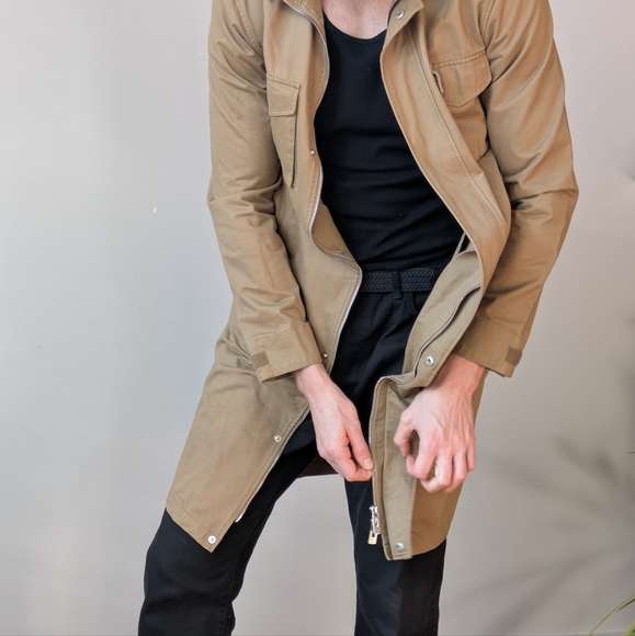 Han Kjobenhavn Double Zipper High Neck Canvas Trench Coat l SS 17 Collection - Picture 8 of 14